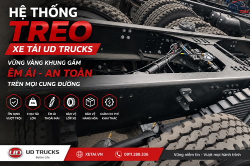 Hệ thống treo xe tải UD Trucks | Cấu tạo, nguyên lý hoạt động và ưu điểm vượt trội